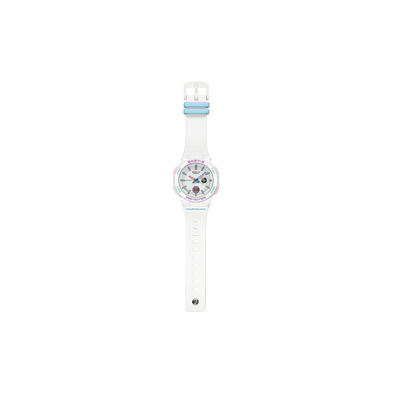 CASIO BABY-G series Wildlife Protection Organization co-branded model Trendy street contrast vibrant macaron color classic Quartz Women s BA-255WLP-7A белый