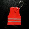 Reflective Multi-color Safety Pendant Vest and Keychain Charm for Night Travel, Ideal for Students' Backpacks.
