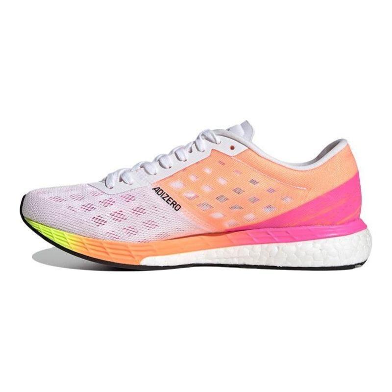 adidas Adizero Boston 9 Women s Low-Top Running Shoes White Pink H68744 36.5