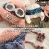 Fleece sandalwood cute glasses flying ear protectors Lei Feng hat children's autumn and winter warm plush knitted hat