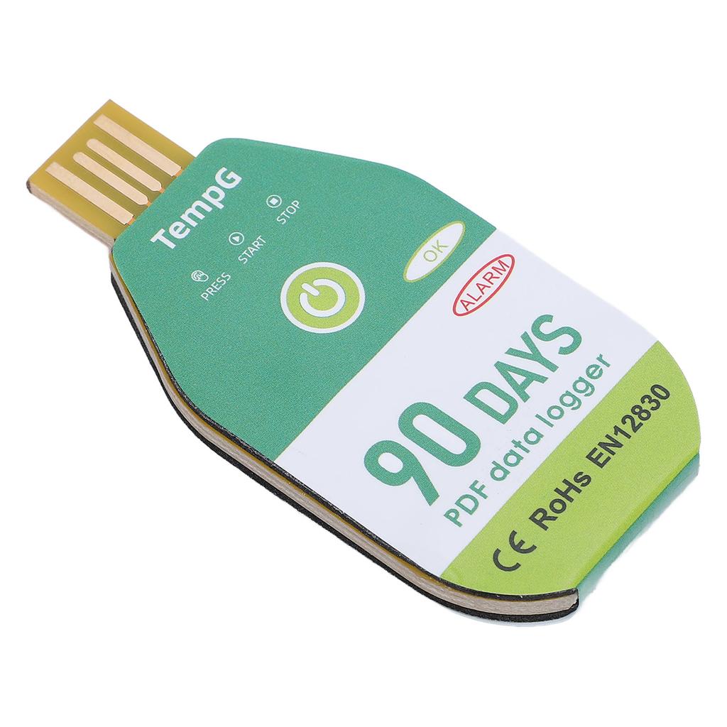 USB Temperaturdataloggfører Opptaker IP67 Vanntett Engangs PDF Temperaturdataloggfører for Kjølekjeden