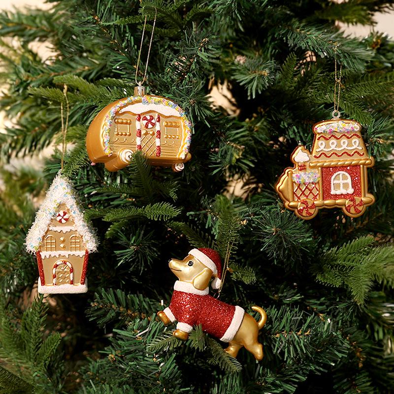 Pink Cartoon Christmas Tree Ornament with Glitter Sequins - Ins Style