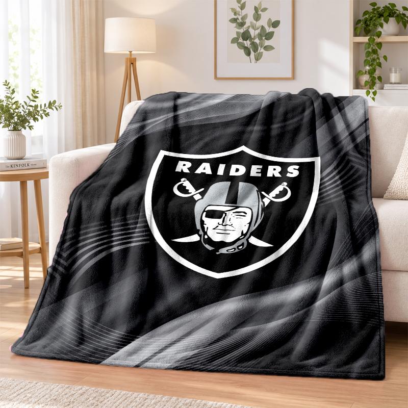 Las Vegas Raiders Printed Flannel Blanket Warm Comfort Bed Throw For Indoor Home Decoration