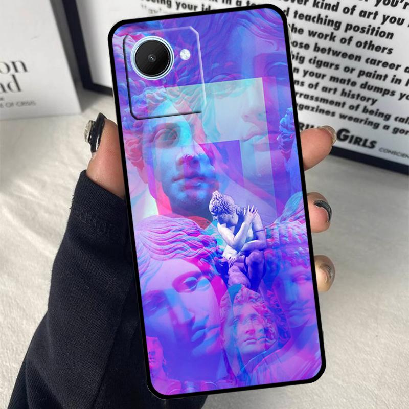 Great Wave Retro Cyber Statue For Realme C75 C55 C71 C61 C53 C33 C63 C51 C65 C67 11 12 13 14 15 Pro Plus GT6 GT7 Pro Case