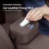 Car Tissue Box Quality Leather Auto Paper Towel Storage Bag For Ford ST Line Focus Mustang Fiesta Puma Ranger Kuga MK7 MAX F150 APX1