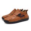 2024 Men Leather Casual Walking Shoes New Arrival Mens Comfortable Loafers Mens All-match Slip On Shoes Monk Strap Flats