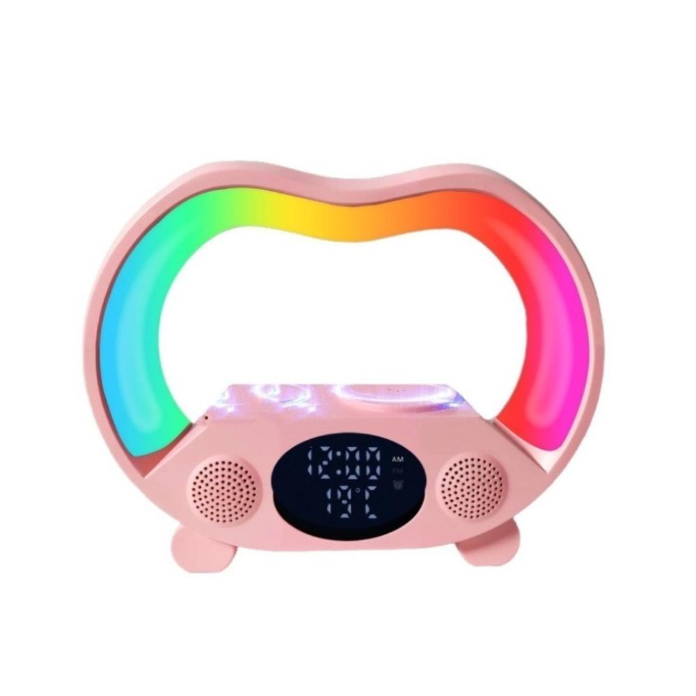 6 IN 1 Multifunction Wireless Charger Night Light and Clock Best Birthday Gift