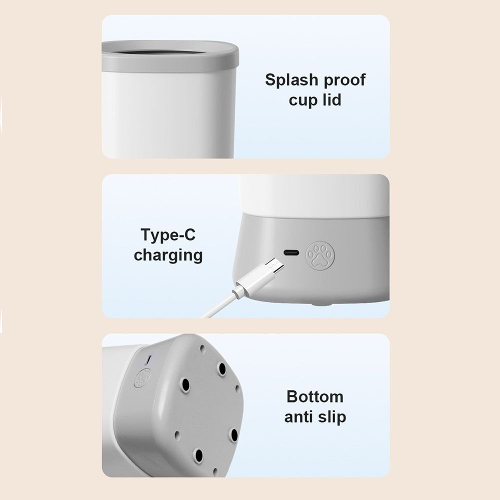 Removable Design Automatic Pet Foot Washer Intelligent Cleaning Electric Powered Electric Paw Cleaner Intelligence Usb Charging