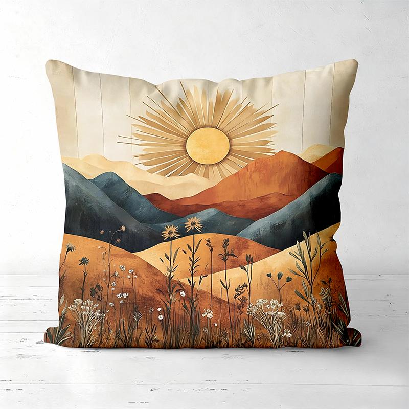 Autumn Landscape Printed Throw Pillow Covers Set Polyester pillowcase, sofa decorative cushion cov Headboard Pillow