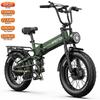Bicicletă Electrică Apefox Rh20 Motor 750Wx2 Complet Suspendată Bicicletă Electrică pentru Adulți 48V 22.5Ah Frâne Hidraulice Duble 7 Viteze Sarcină Maximă 120Kg