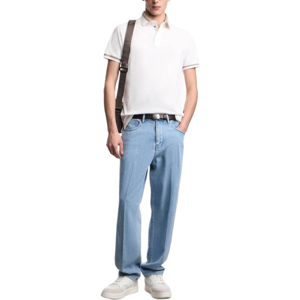 Emporio Armani Color Blocked Shoulder Polo Shirt With Contrast Trim Men tops EM005798-AF12955-U0003
