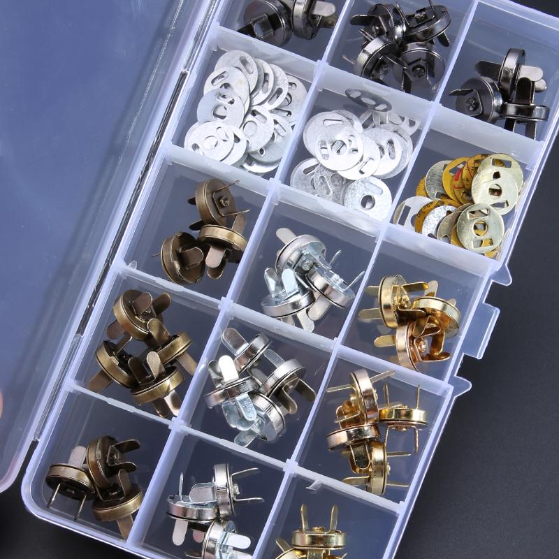 Einfach anzubringende 14mm Magnet-Druckknöpfe - 40er Set Mehrfarbig für Nähen und Basteln, Langlebige & Stilvolle Metallverschlüsse