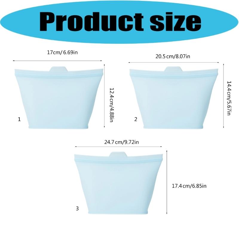 User Friendly Kitchen Storage Bags Made Of Premium Silicone With Airtight Seal Ideal For Leftovers Snacks Meal Preps
