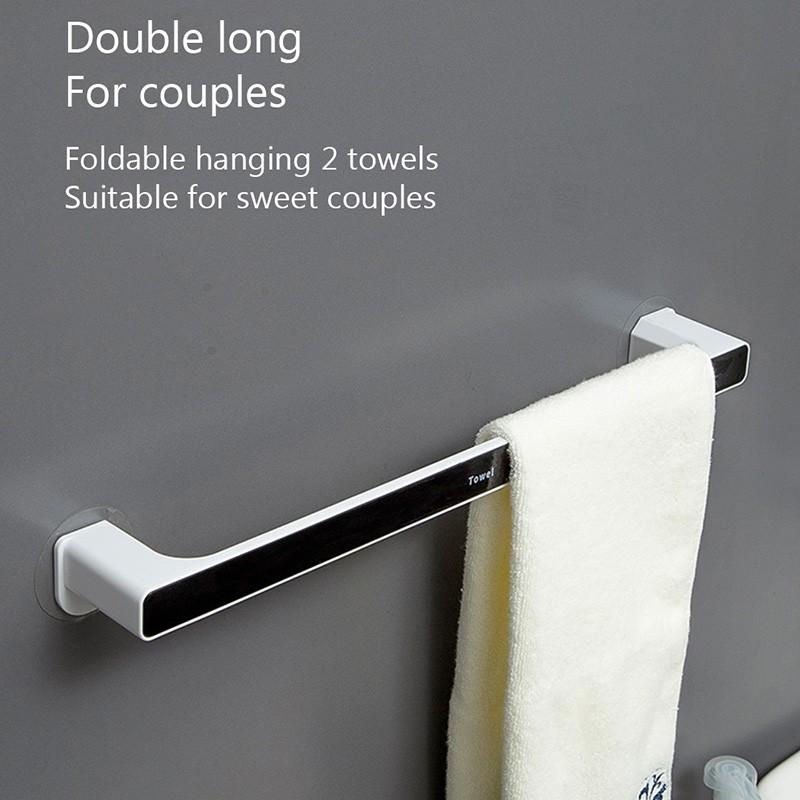 Suction Cup Towel Holder Wall Mount Towel Hanging Hook Punch-free Bathroom
