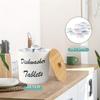 Dishwasher Pod Container with  Lid Acrylic Dishwasher Detergent Container, Farmhouse Kitchen Tablet Organizer, Round