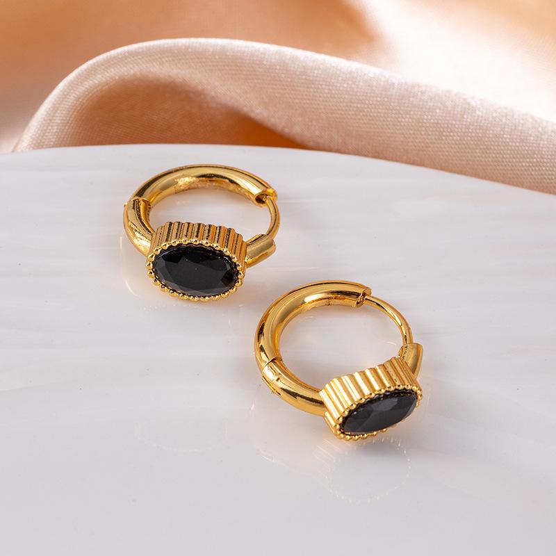 Hochwertige Edelstahl-Sternohrringe mit Vintage-Smaragd- und Zirkonkristallen