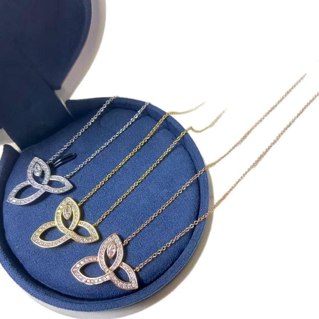 High-End Voll-Diamant Kleeblatt-Halskette - Klassisches und Vielseitiges Design für Damen
