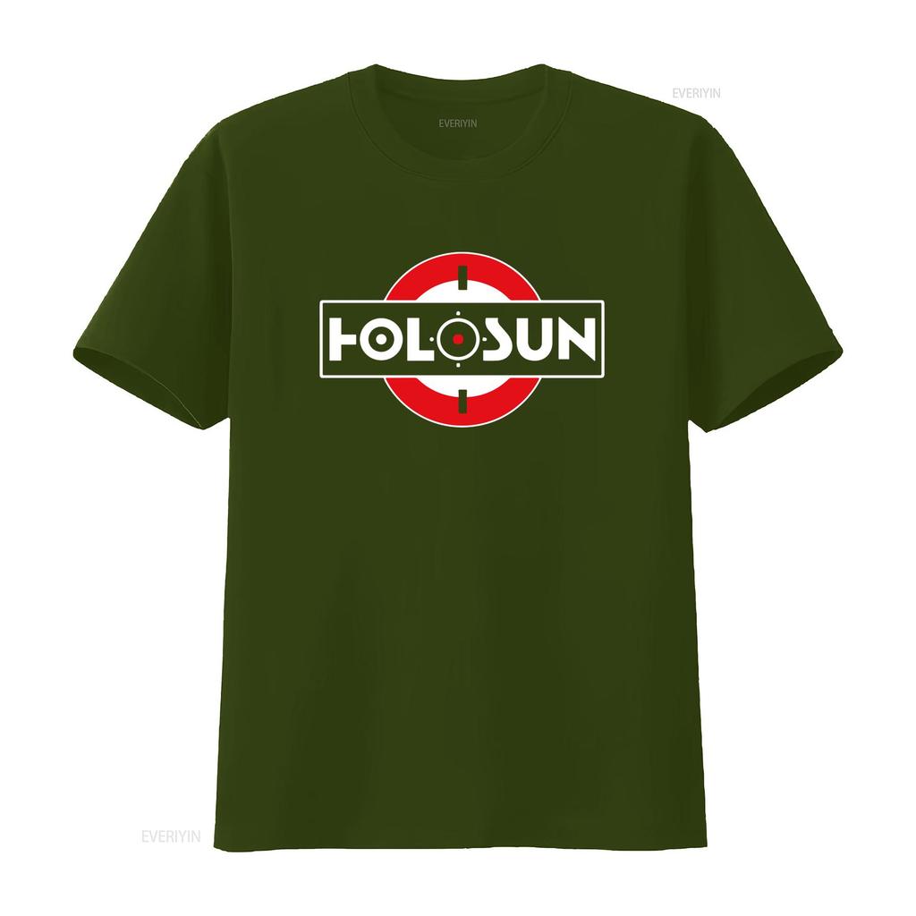 Holosun Optics Guns Firearms Mens Black T Shirt S 5XL Stylish Durable Vintage Washed Versatile Streetwear Stretched