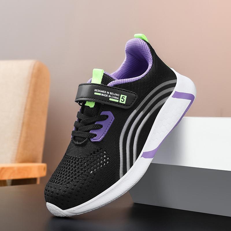 28-38 Children's Plus Size Lightweight Fashionable Breathable Velcro Fly Woven Sports Shoes Casual Shoes Running Shoes