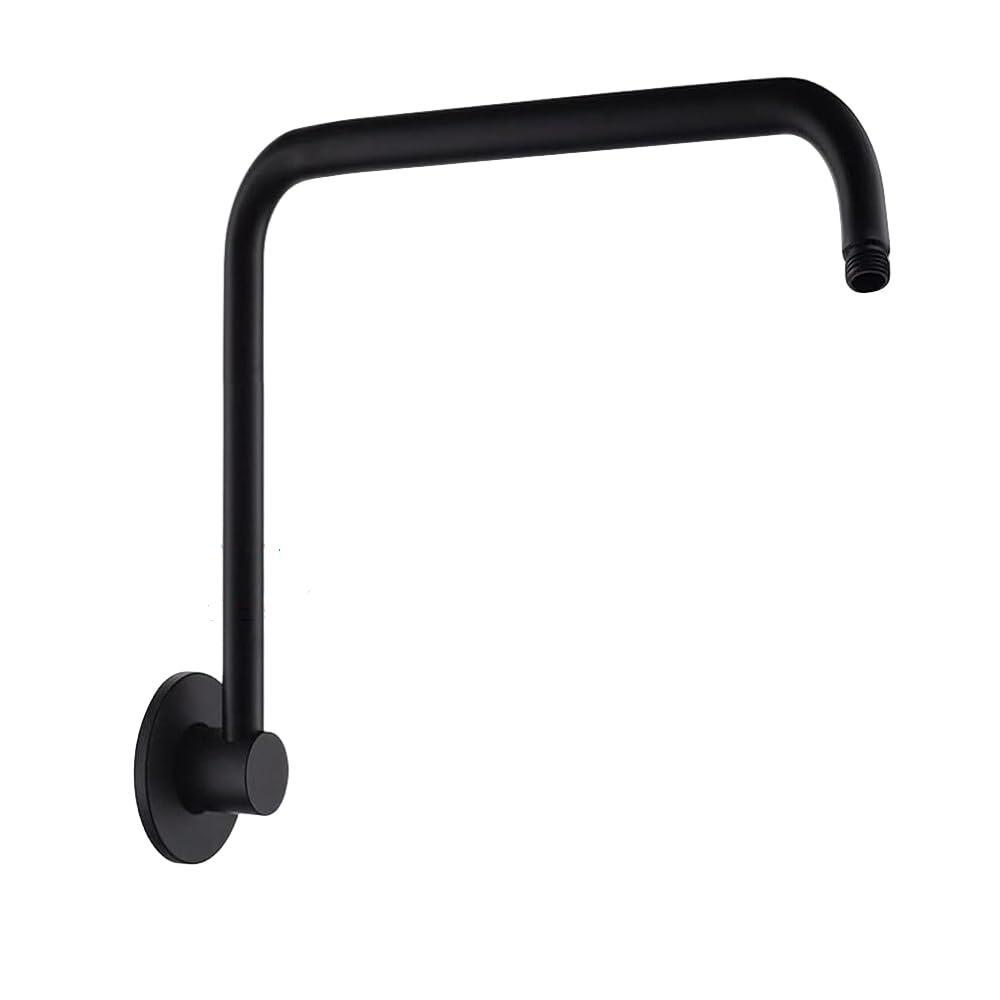 Stainless Steel High-Level Shower Extension Pipe,14.8-Inch, 360-Degree Swivel Shower Extension Pipe Arm,Swivel Shower Head Extension Arm with Flange