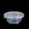 HUIWEN Disposable Round 4-Compartment Meal Containers with Lids, 300 Sets