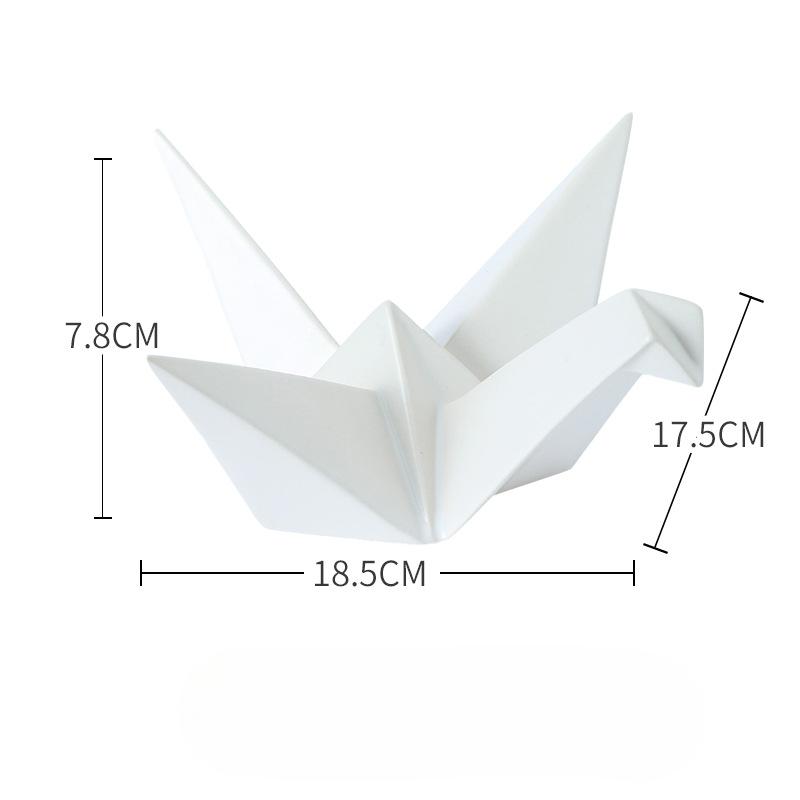 Creative Ceramic Craftsmanship Thousand Paper Crane Folding Home Furnishings Entrances Living Rooms Desktop Decoration Ornaments