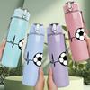 1PC Soccer Ball Nurse Heartbeat Print 750ml Color Plastic Sports Water Bottle Leakproof Flip Straw Lid Suitable for Sports Office Home Use