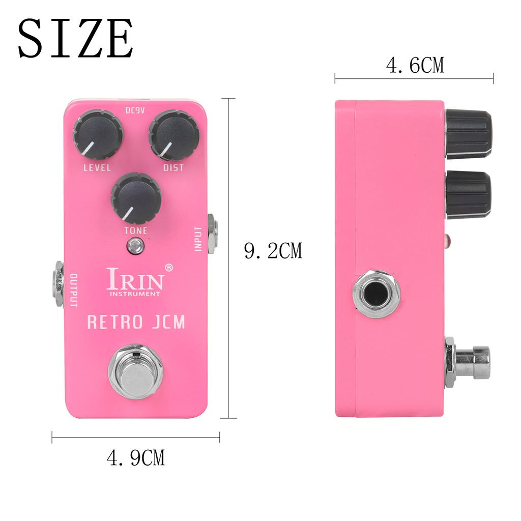 IRIN RS-13 Retro JCM Guitar Effect Pedal Simulate Classic JCM Tone Offers Larger Distortion & Stronger Output Pedal True Bypass
