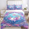 Mermaid Axolotl Underwater Fantasy Print 3Pcs Bedding Setduvet Cover With 2 Bedropillowcase Home Birthday Gift