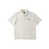 Comfortable Short Sve Polo With Waffle Animal Pattern Unisex Polo Off-White LUT008333204443A05173