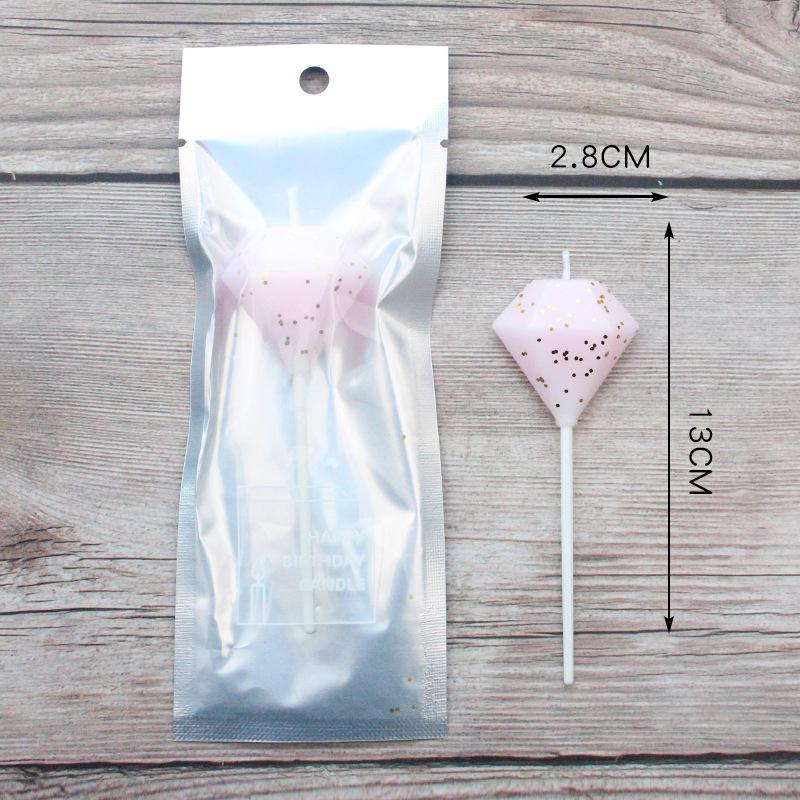 Single Multi-color Diamond Cloud Birthday Candle Cake Baking Decoration Party Supplies Creative Colorful Candle