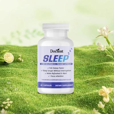 Docteat Sleep Support Capsules: Stable, Extended Sleep & Enhanced Nighttime Rest.