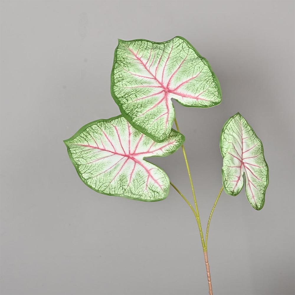 Green Plants Crane King Fern Leaf Lifelike Artificial Arrowroot Leaf  Floral Arrangement
