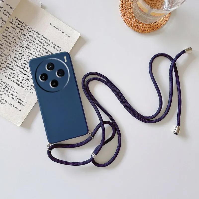 Měkké silikonové pouzdro Crossbody Lanyard pro Honor Magic 7 Pro Ochrana objektivu TPU nárazuvzdorný kryt pro Honor Magic 6 Lite 5 Pro