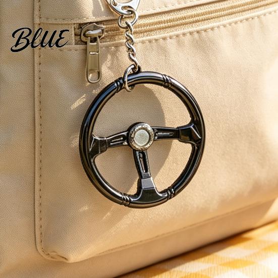 Heavy Duty Keychain Steering Wheel for Backpacks Metal Car Key Ring Holder Decorative Handbag Charm Pendant Lovers Chain