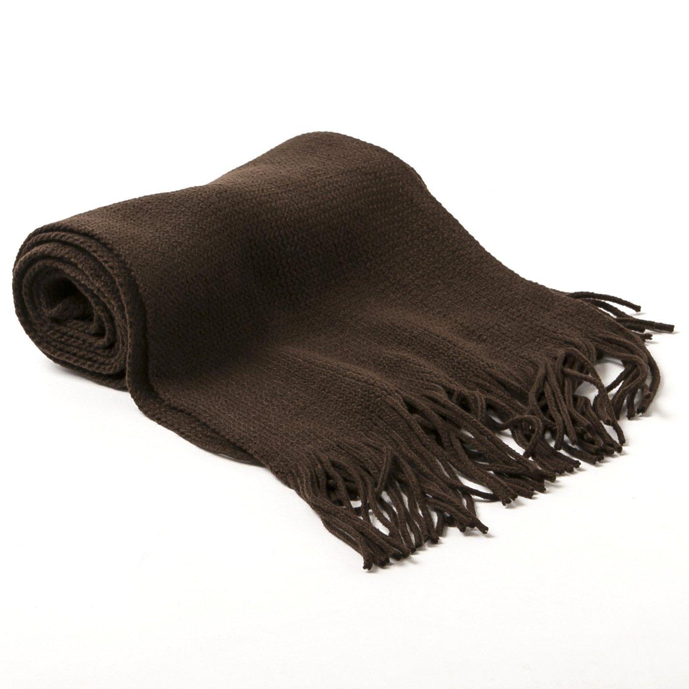 BASIQUENTI Однотонный шарф-снуд Russel (Унисекс, Коричневый) коричневый