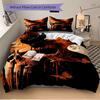 3pcs Punisher Butterflies Skull Bedding Set, Includes 1 Comforter + 2 Pillowcases, Without Pillow Inserts, Soft Comfortable, Lightweight Bre