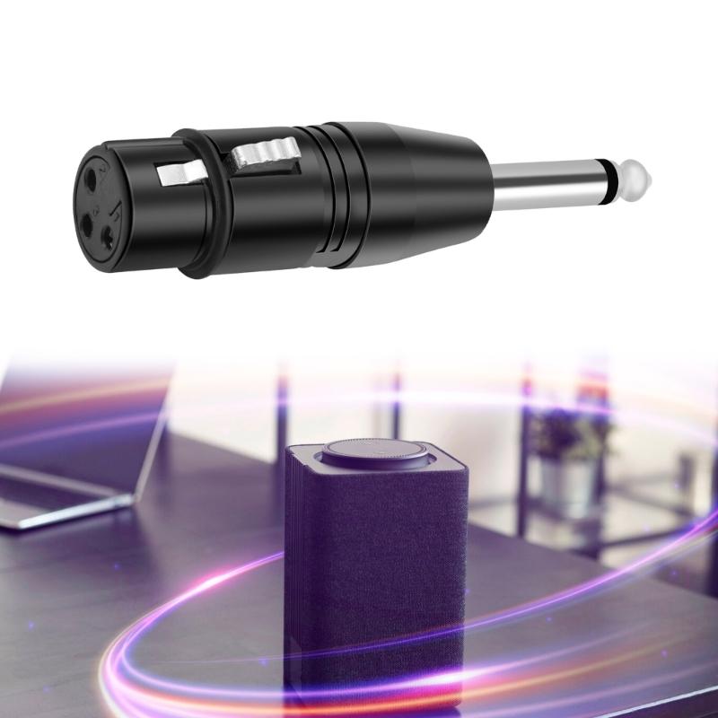 3Pin Female To 6.35mm Mono Jacks Male Sound Adapter for Microphones and Amplifiers Connections