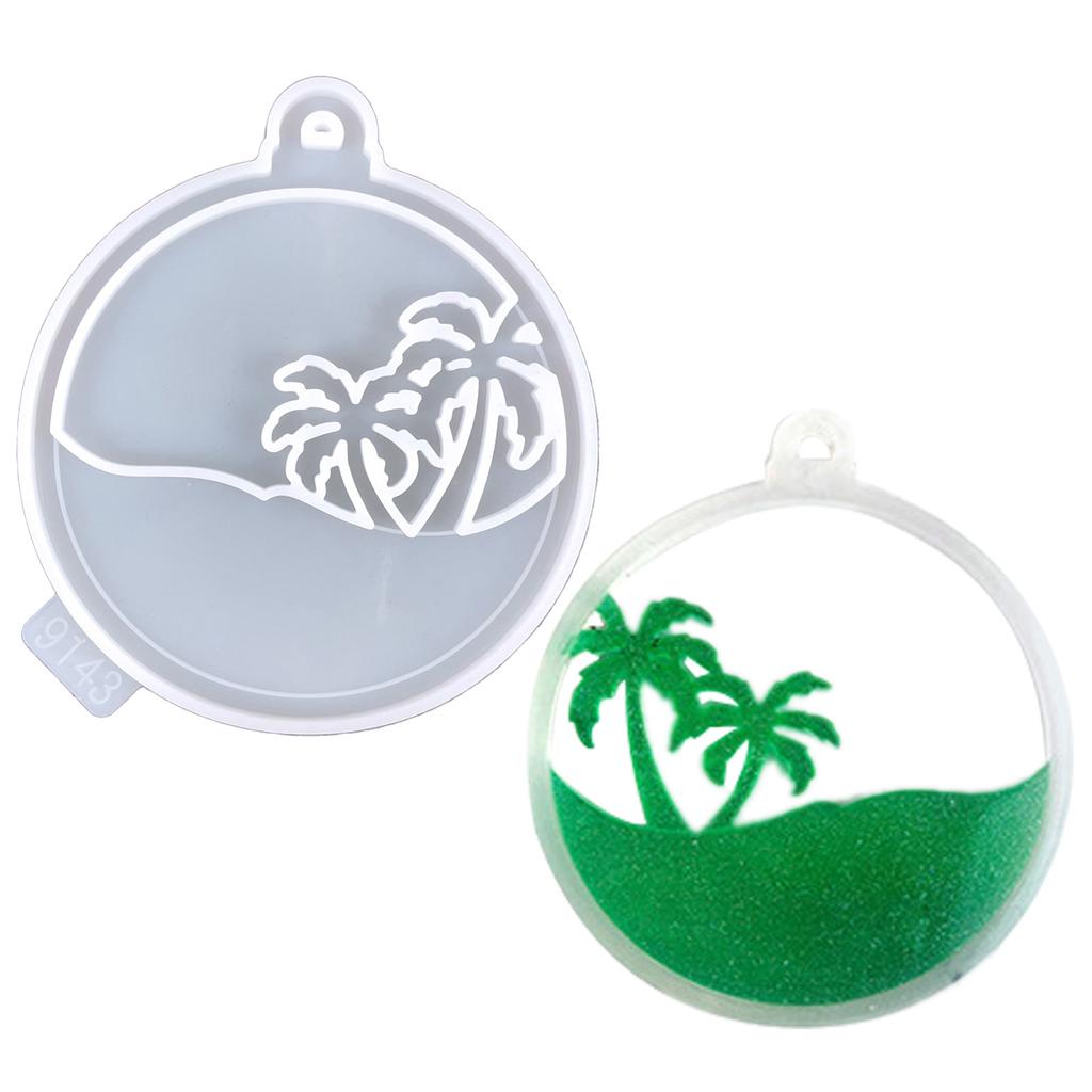 Photo Frame Pendant Silicone Mold Christmas Tree Butterfly Mold Epoxy Resin Moon Base Bracket Mold Suitable for Crafts