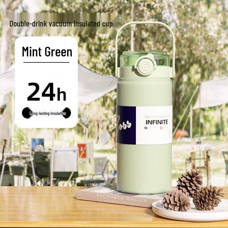 MRSIKEY Double-Drink Insulated Sports Water Bottle