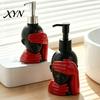 Großer Kapazität Seifenspender 200 ml Spenderflasche, Sanfte Schaumbildung Künstlerisches Schwarz-Rot Design Und Flasche für Badezimmerdekor Rostbeständige Pumpe