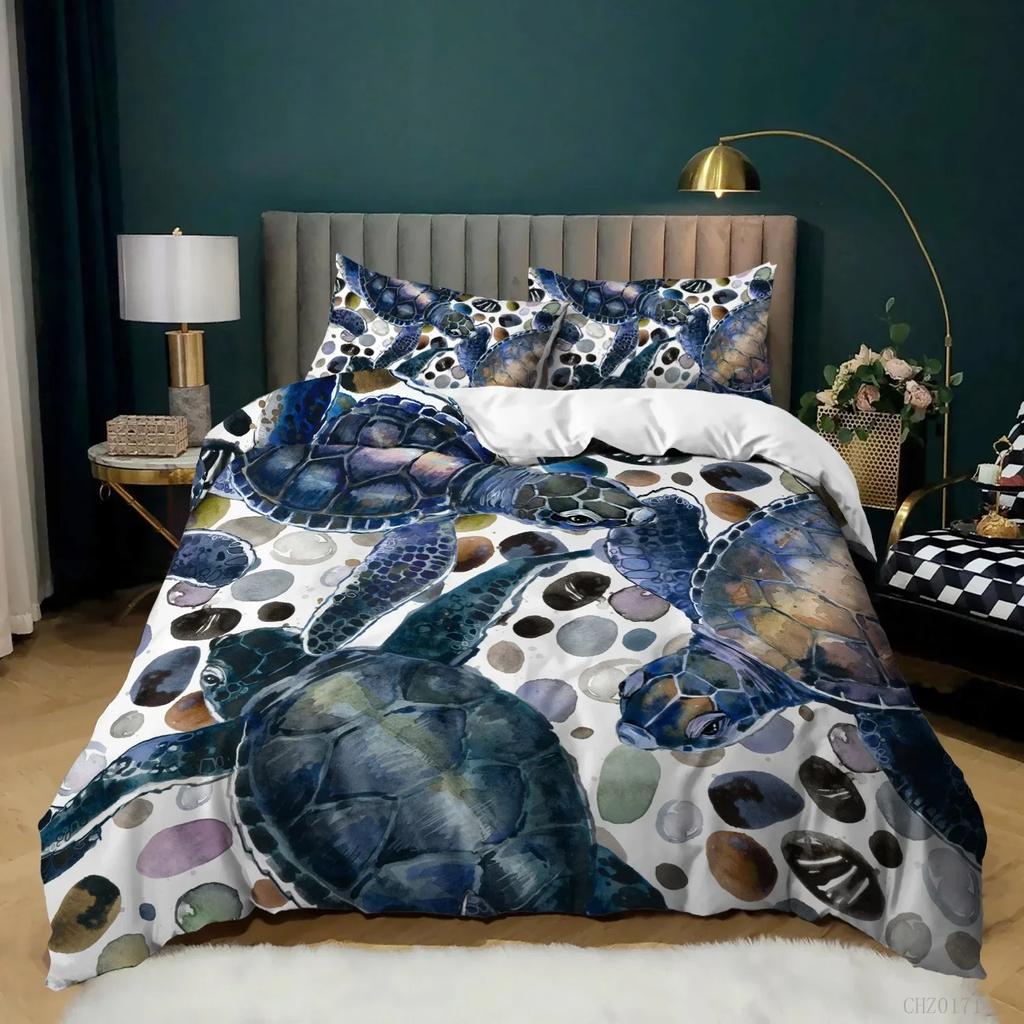 Animal Duvet Cover Set Cartoon Kittens Funny Smiling Doodle Humorous Twin Bedding Set Polyester Quilt Cover