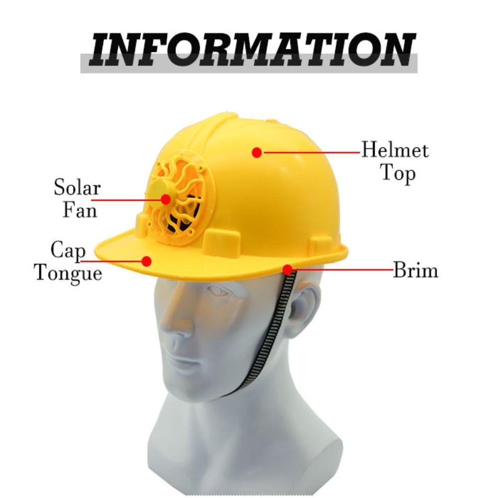 Adjustable Fan Safety Helmet With Cooling Fan Fan Helmet Anti-mite   Workplace