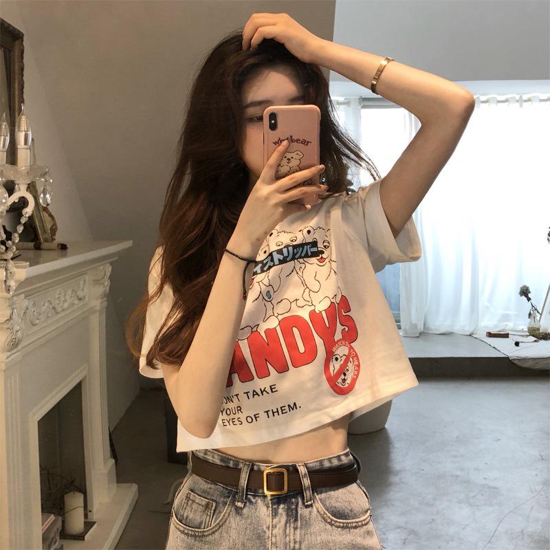 Women's Slim Fit Crop Top - HyunA Style Sexy Short Sleeve 2024 Collection