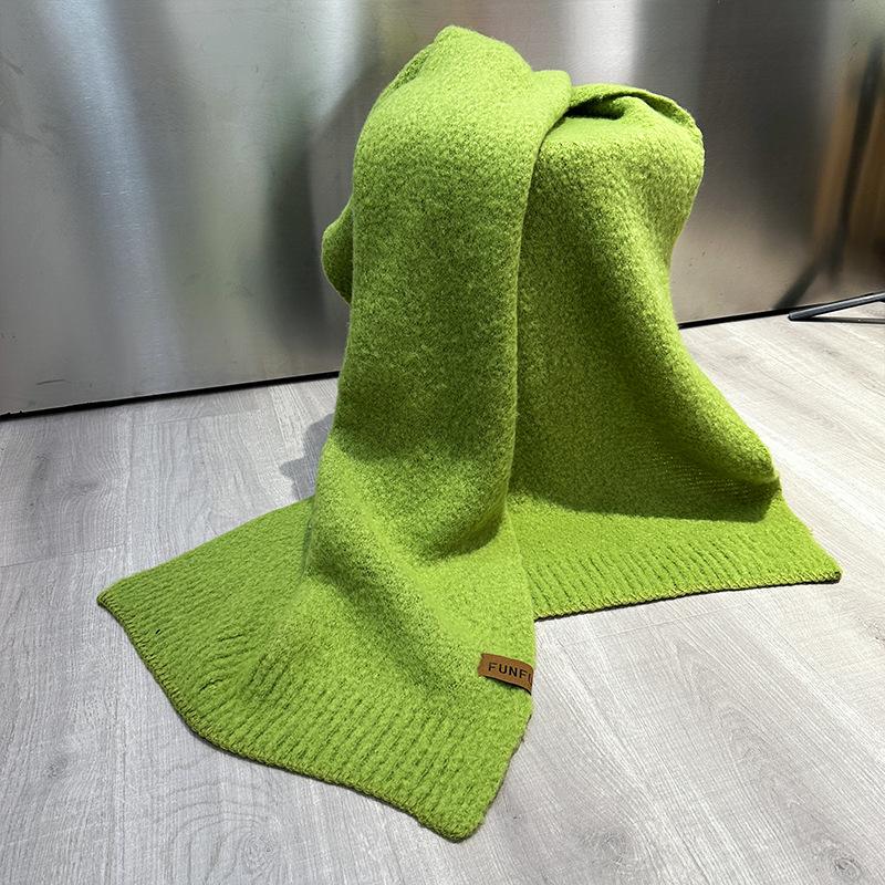 Herbst und Winter neu vielseitig einfach warm Schal Nackenschutz Student einfarbig hochwertig gestrickter Schal Schal