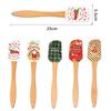 Christmas Silicone Spatula with Wooden Handle - Specially Designed for Christmas Cakes and Snowman Pancakes, Adorable Spatula,