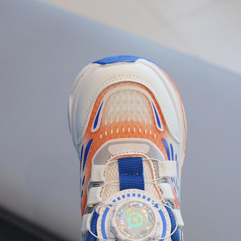 Kinder Sneakers Jungen Mädchen Freizeitschuhe Drehknöpfe Laufschuhe Weiche Sohlen Baby Mesh Schuhe Singles