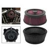 High Flow Reusable Motorcycle Air Filter Intake Cleaner Round Tall Fit for Harley Touring FXDLS Softail Sportster