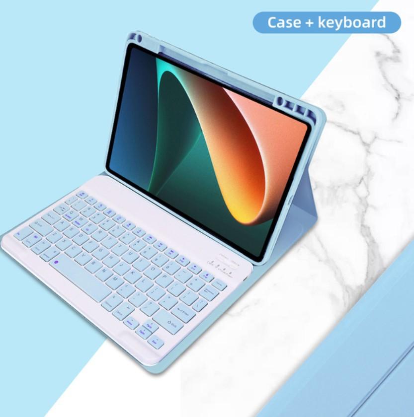 Leather Case for Xiaomi Pad 6 5 Pro with Bluetooth Keyboard Mouse Holder Pen Slot Redmi Pad SE 11 Inch