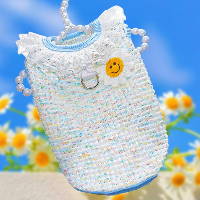 

Spring and Summer Dog, Cat, Pet Cat Clothes, Elastic and Breathable, Bear, Dwarf Cat, French Fight XS синій